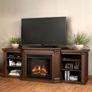 Real Flame Valmont 76 in. Media Console Electric Fireplace in Chestnut Oak 7930E CO