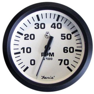 Faria 4 Euro White Series Tachometer 7000 RPM 947241