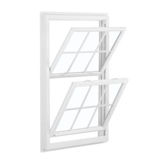 ReliaBilt 455 Series Vinyl Double Pane Single Strength New Construction Egress Double Hung Window (Rough Opening 38 in x 62 in; Actual 37.5 in x 61.5 in)