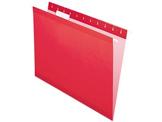 Pendaflex 415215RED Reinforced Hanging File Folders, Letter, Red, 25/Box