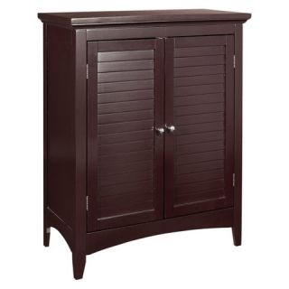 Elegant Home Fashion Slone 2 Door Shuttered Espresso Floor Cabinet