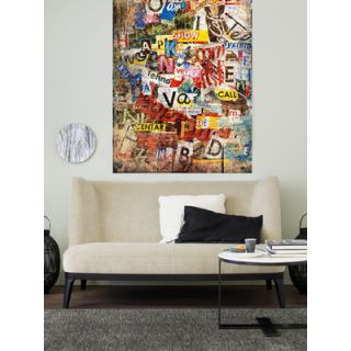 Brewster Home Fashions Ideal Decor Grunge Typo Wall Mural