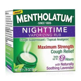 Mentholatum Nighttime Vaporizing Rub Maximum Strength Cough Relief, 1.76 oz (Pack of 6)
