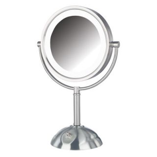 Ovente 12 H x 9.5 W Dual Side Lighted Round Mirror