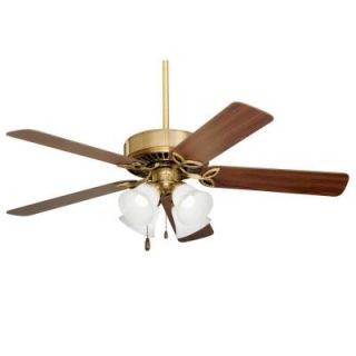 Illumine Zephyr 50 in. Antique Brass Indoor Incandescent Ceiling Fan CLI ONF160AB