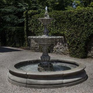 Campania International Charleston Cast Stone Fountain in Basin