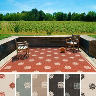 Meticulously Woven Noelle Contemporary Floral Indoor/ Outdoor Area Rug