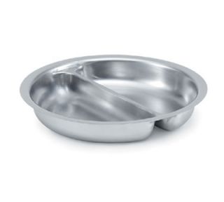 Vollrath 49334 4.2 qt Round Chafer Divided Food Pan   Stainless