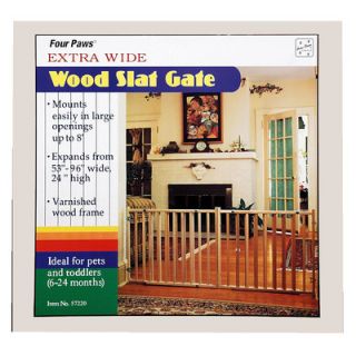 Four Paws Vertical Wood Slat Pet Gate