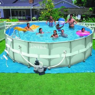Intex Ultra Frame Pool Set, 16 Feet by 48 Inch, Gray (Discontinued by Manufacturer)