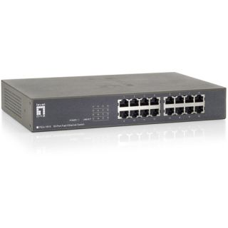LevelOne FEU 1610 LevelOne FEU 1610 16 Port 10/100 Fast Ethernet Desktop Switch   16 x 10/100Mbps Ports