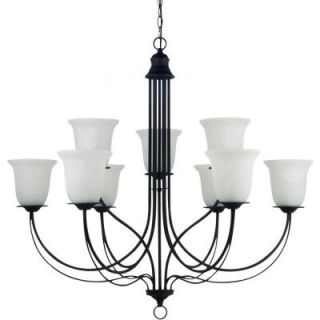 Sea Gull Lighting Plymouth 9 Light Blacksmith Chandelier 31293BLE 839