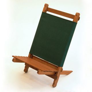 Byer of Maine Forest Green Keruing Folding Beach Chair