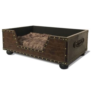 Bombay Company Brentwood Faux Croc Trunk Bed with Faux Fur Cushion