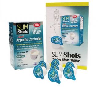 Slim Shots Liquid Appetite Controller 37 Count w/ Meal Planner   A85225 —