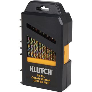 Klutch 118° Cobalt-Coated Steel Drill Bit Set — 29-Pc.  Cobalt Drill Bits