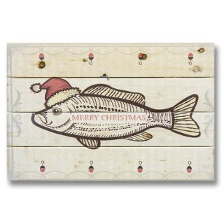 Wile E. Wood Merry Christmas Fish Wall Art