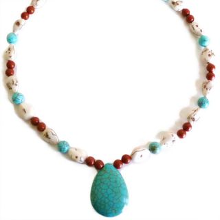 Every Morning Design Turquoise and Magnesite Necklace   15344884