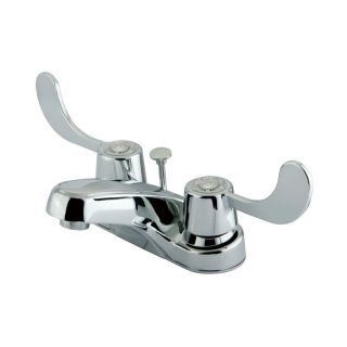 Elements of Design Vista Polished Chrome 2 Handle 4 in Centerset Bathroom Faucet (Drain Included)