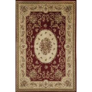 Rugs America Sorrento Medallion Red Rectangular Indoor Woven Area Rug (Common 7 x 10; Actual 79 in W x 114 in L)