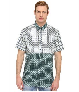 Just Cavalli Geometric Diamond Slim Fit Short Sleeve Shirt Bluette