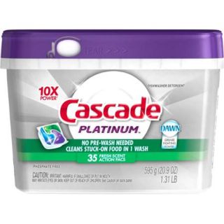 Cascade Platinum ActionPacs Dishwasher Detergent Fresh Scent (choose your size)