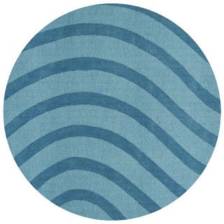St Croix Trading Company Transitions Blue Cut & Loop Waves 6x6 Round Area Rug    St. Croix Trading Co.