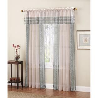 Colormate 54 in. x 20 in. Parker Faux Silk Valance