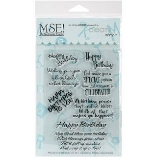 My Sentiments Exactly Clear Stamps, 4" x 6" Sheet, Inspirational Birthday