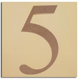 Pack of 2 Decorative Expressive Unfinished Wood Number "5"