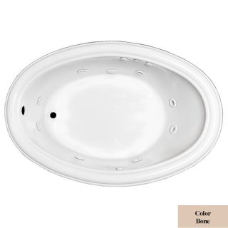 Laurel Mountain Zetta Bone Acrylic Oval Whirlpool Tub (Common 40 in x 60 in; Actual 21.25 in x 40 in x 59.75 in)