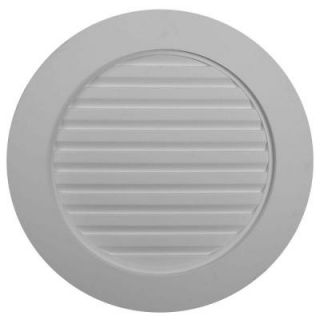 Ekena Millwork 2 in. x 27 in. x 27 in. Decorative Plain Round Gable Louver Vent GVRO27D