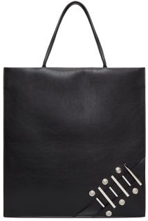 Versus Black Leather Medallion Tote