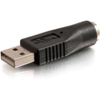 C2G 27277 C2G USB Male to PS2 Female Adapter   1 x Type A Male USB   1 x Mini DIN (PS/2) Female Keyboard   Black