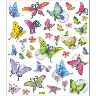 Multi Colored Stickers Butterflies In Flight
