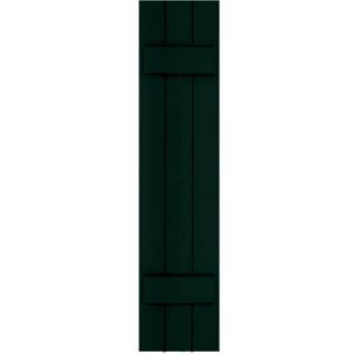 Winworks Wood Composite 12 in. x 52 in. Board & Batten Shutters Pair #654 Rookwood Shutter Green 71252654