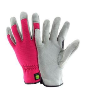 John Deere Split Cowhide Ladies Small Spandex Back Gloves JD00016/WSM