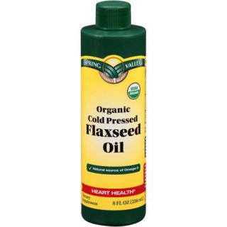 Spring Valley Organic Cold Pressed Flaxseed Oil, 8 fl oz
