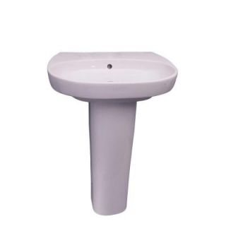 Barclay Products Zen 600 23 in. Pedestal Combo Bathroom Sink for 4 in. Centerset in White 3 924WH