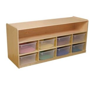 Wood Designs Mobile Low Storage with 10 Trays