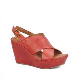 Born® "Emmy" Leather Platform Wedge Sandal   7356320