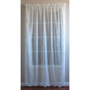 Commonwealth Home Fashions  Hathaway Tailored Panel   Cream   54 X 84