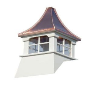HomePlace Structures Williamsburg 24 in. x 24 in. x 39 in. Composite Vinyl Cupola with Copper Roof RCW