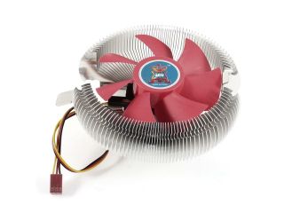 PC CPU Cooling Fan Cooler Heatsink 3 Pins Red for Inter LGA775 LGA1156 AMD 754