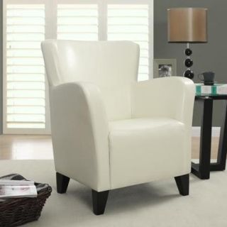 Ivory Leather look Club Chair