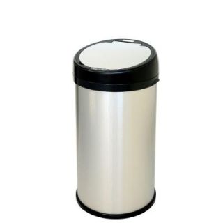 iTouchless 13 Gal. Stainless Steel Round Extra Wide Lid Opening Motion Sensing Touchless Trash Can IT13RS