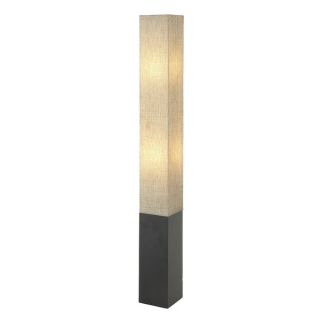 Square Wood Paper Floor Lamp 63H