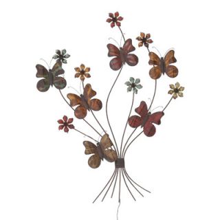 Woodland Imports Victorian Styled Floral Butterflies Wall Décor