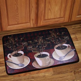 Memory Foam Cafe Lotus Design Kitchen Floor Mat   16367307  