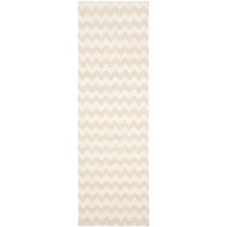 Safavieh Dhurries Beige/Ivory 2 ft. 6 in. x 8 ft. Runner DHU644A 28